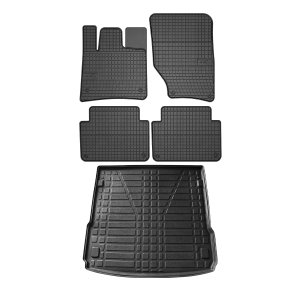 Audi Q7 Floor-Trunk Mats - Omac - El-Toro & YPS - Black - '07-'15